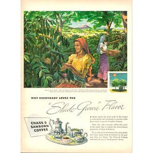 1946 Chase &amp; Sanborn Coffee Vintage Print Ad (L7)